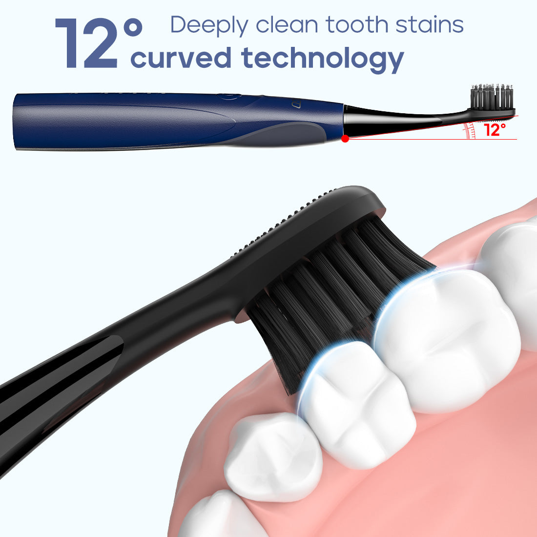 Seago SG-540 Electric Toothbrush, Sonic Vibration Five-mode Power Toothbrushes Rechargeable for Adult Children, Soft Hair Electric Toothbrush