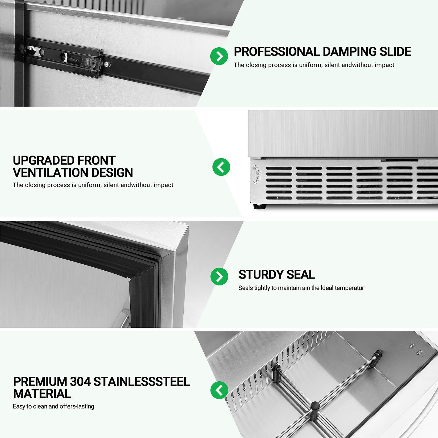ICEJUNGLE 24 inch Undercounter Refrigerator, Outdoor Fridge for Patio, Wine and Beverage Refrigerator, Drawer Refrigerator Under Counter Fridge Ideal for Home and Commercial